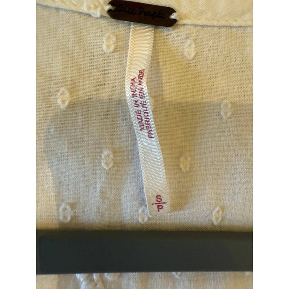 Free People White Lace In The Garden Duster Dress Boho Maxi Swiss Dot Small - Picture 3 of 8